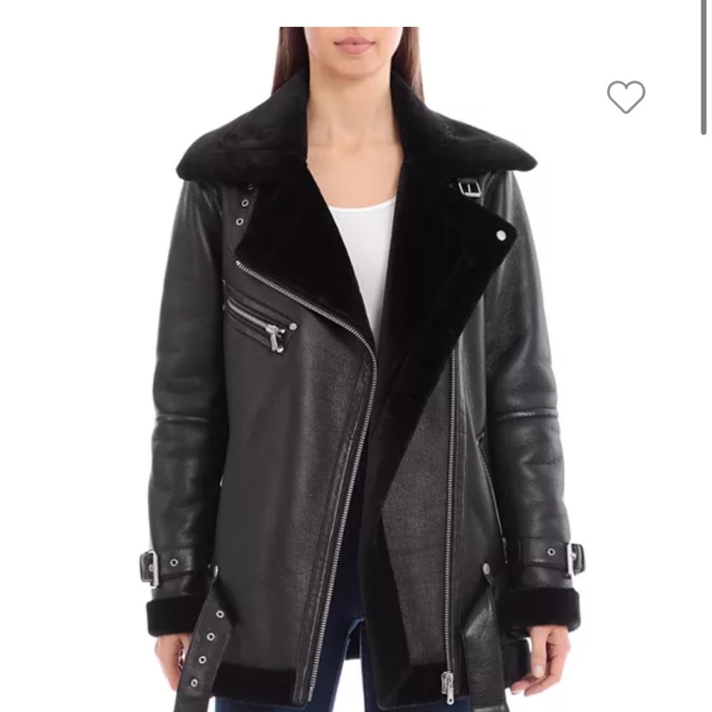 avec les filles oversized biker jacket